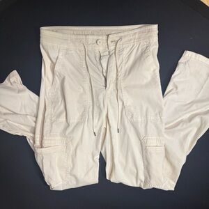 American Eagle Outfitters Cream Cargo Pants